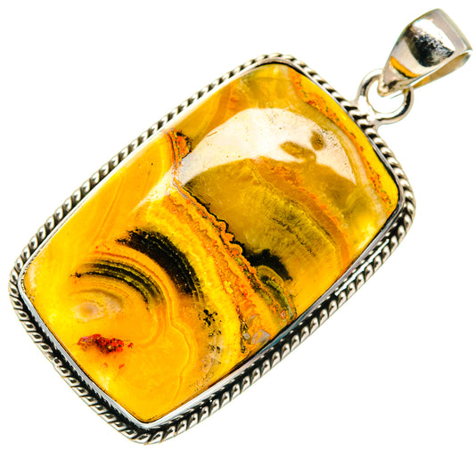 Bumble Bee Jasper Pendants handcrafted by Ana Silver Co - PD21494