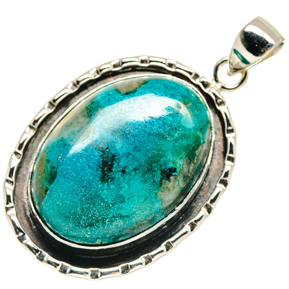 Chrysocolla In Quartz Pendants handcrafted by Ana Silver Co - PD21514