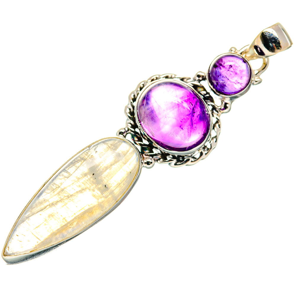 Rainbow Moonstone Pendants handcrafted by Ana Silver Co - PD21517