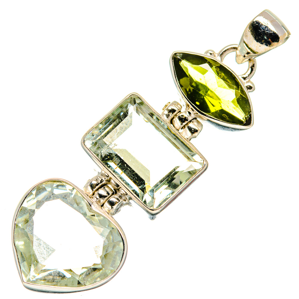 Green Amethyst Pendants handcrafted by Ana Silver Co - PD21519