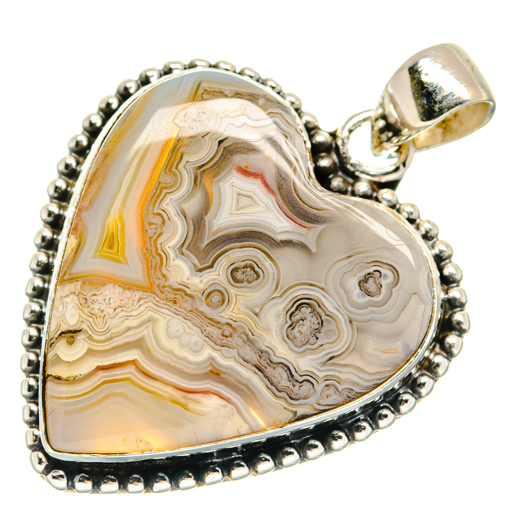 Laguna Lace Agate Pendants handcrafted by Ana Silver Co - PD21527