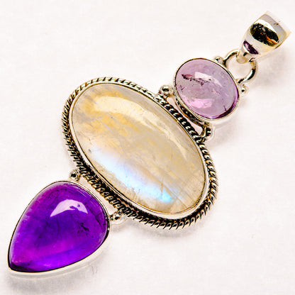 Rainbow Moonstone Pendants handcrafted by Ana Silver Co - PD21536