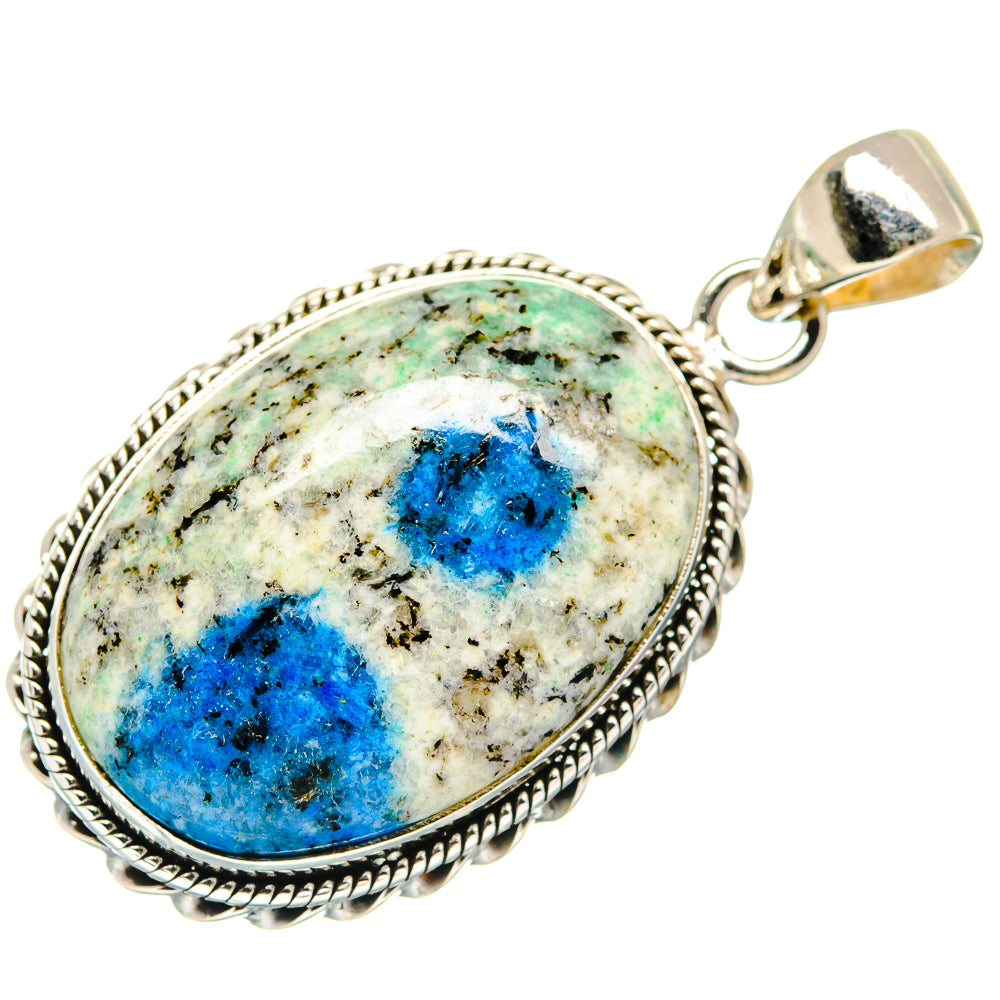 K2 Blue Azurite Pendants handcrafted by Ana Silver Co - PD21544