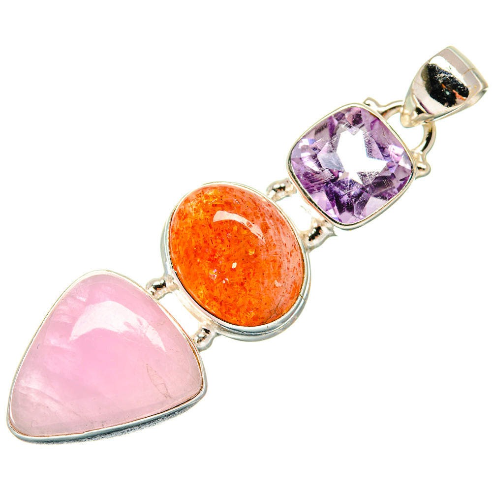 Kunzite Pendants handcrafted by Ana Silver Co - PD21546