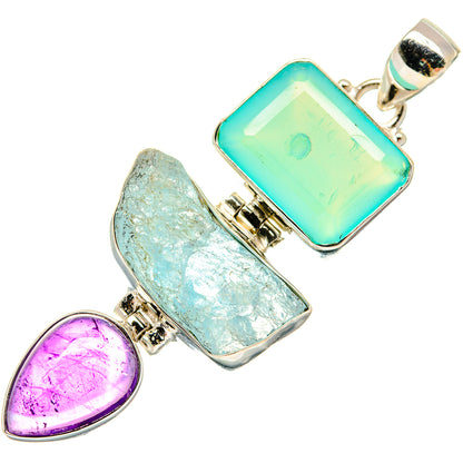 Aquamarine Pendants handcrafted by Ana Silver Co - PD21547
