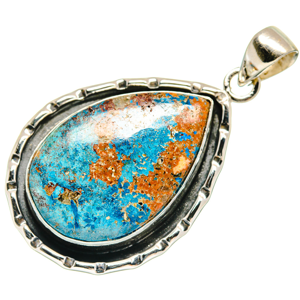 Chrysocolla In Quartz Pendants handcrafted by Ana Silver Co - PD21572
