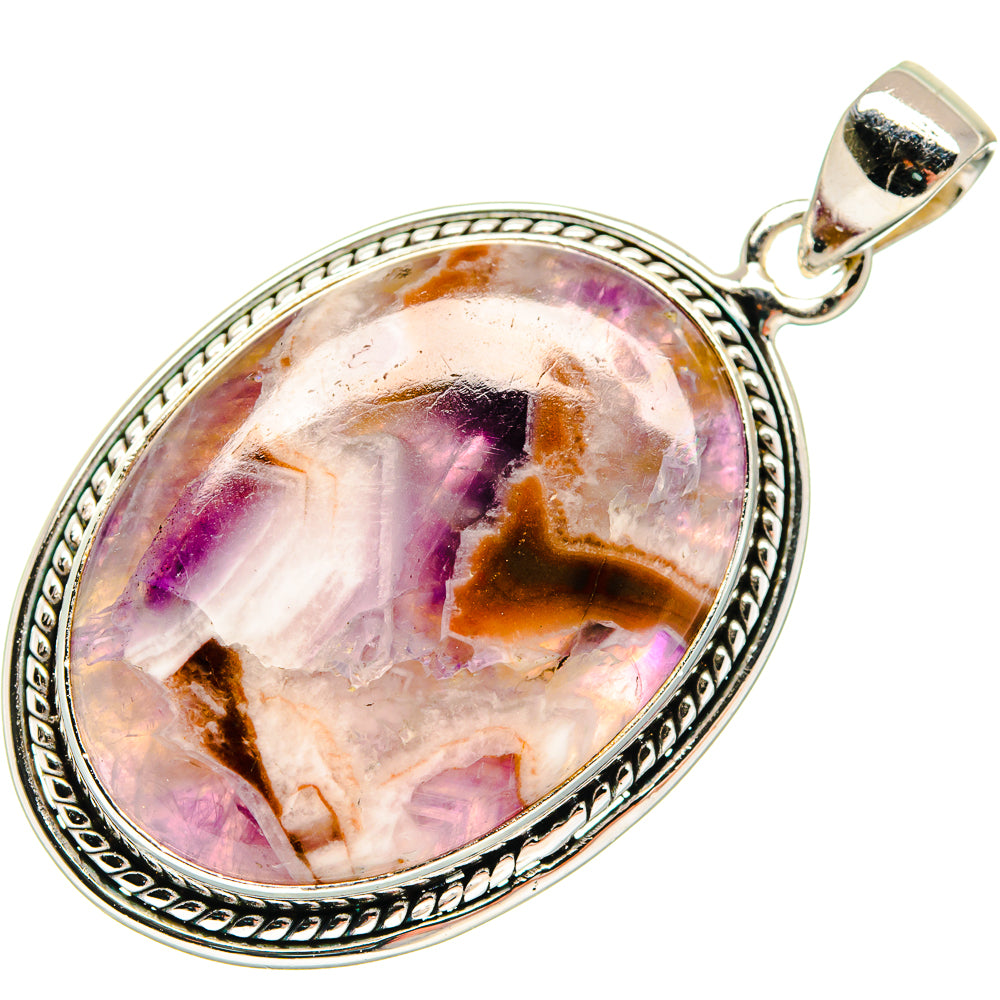 Chevron Amethyst Pendants handcrafted by Ana Silver Co - PD21586 - Photo 2