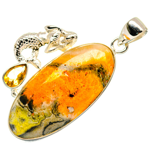 Bumble Bee Jasper Pendants handcrafted by Ana Silver Co - PD21587
