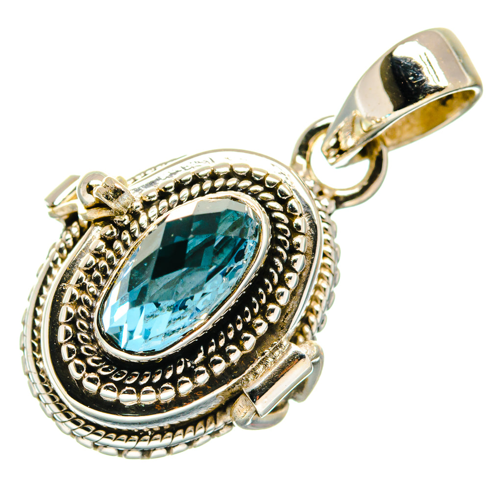 Swiss Blue Topaz Pendants handcrafted by Ana Silver Co - PD21594