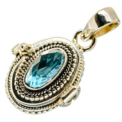 Swiss Blue Topaz Pendants handcrafted by Ana Silver Co - PD21594