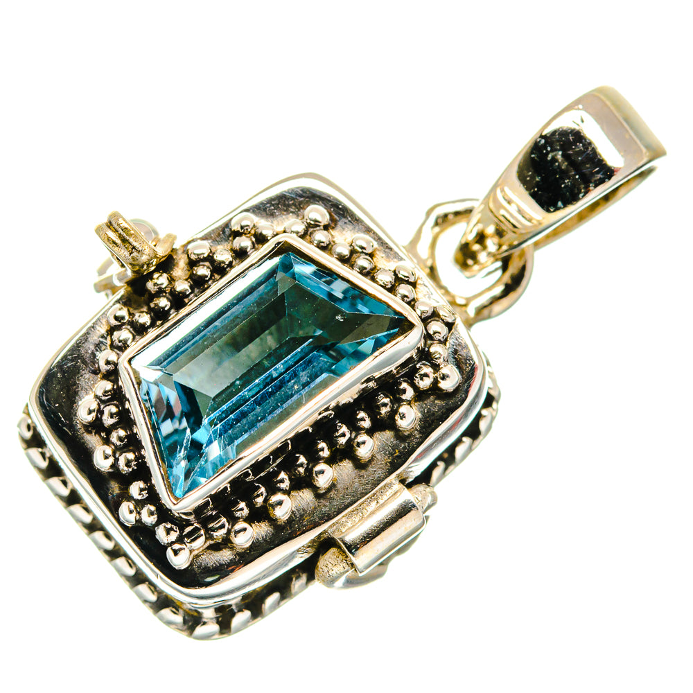Swiss Blue Topaz Pendants handcrafted by Ana Silver Co - PD21600