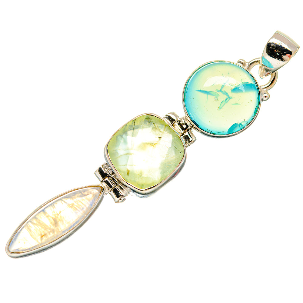 Aqua Chalcedony Pendants handcrafted by Ana Silver Co - PD21617