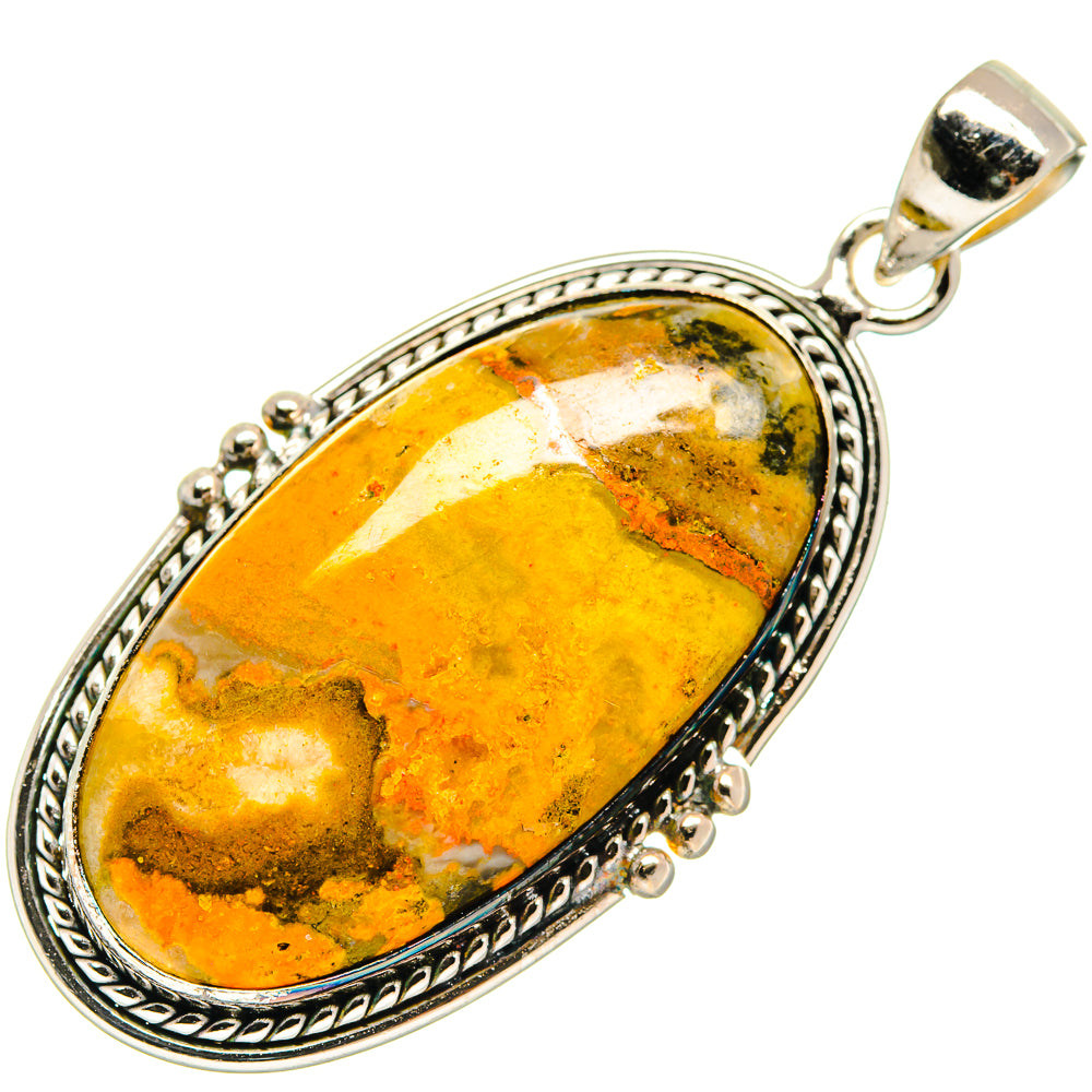 Bumble Bee Jasper Pendants handcrafted by Ana Silver Co - PD21621