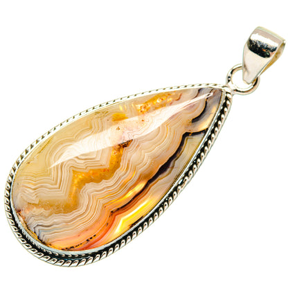 Laguna Lace Agate Pendants handcrafted by Ana Silver Co - PD21649