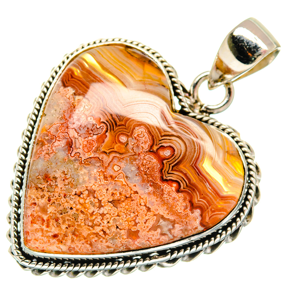 Crazy Lace Agate Pendants handcrafted by Ana Silver Co - PD21674