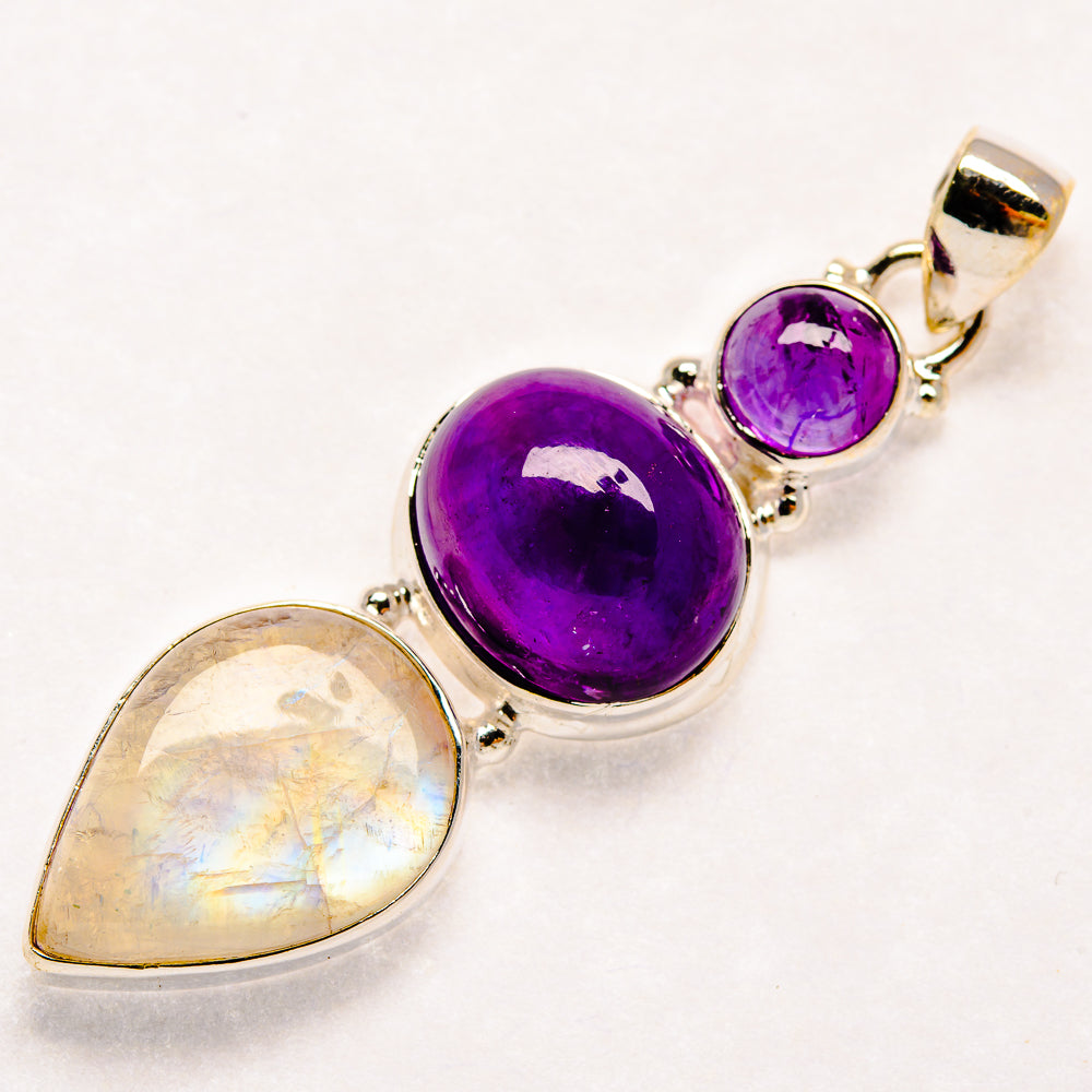 Rainbow Moonstone Pendants handcrafted by Ana Silver Co - PD21678 - Photo 2