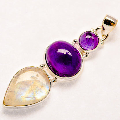 Rainbow Moonstone Pendants handcrafted by Ana Silver Co - PD21678 - Photo 2