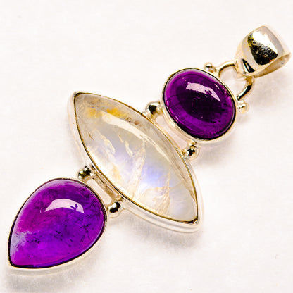 Rainbow Moonstone Pendants handcrafted by Ana Silver Co - PD21680 - Photo 2