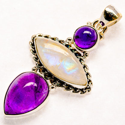 Rainbow Moonstone Pendants handcrafted by Ana Silver Co - PD21681
