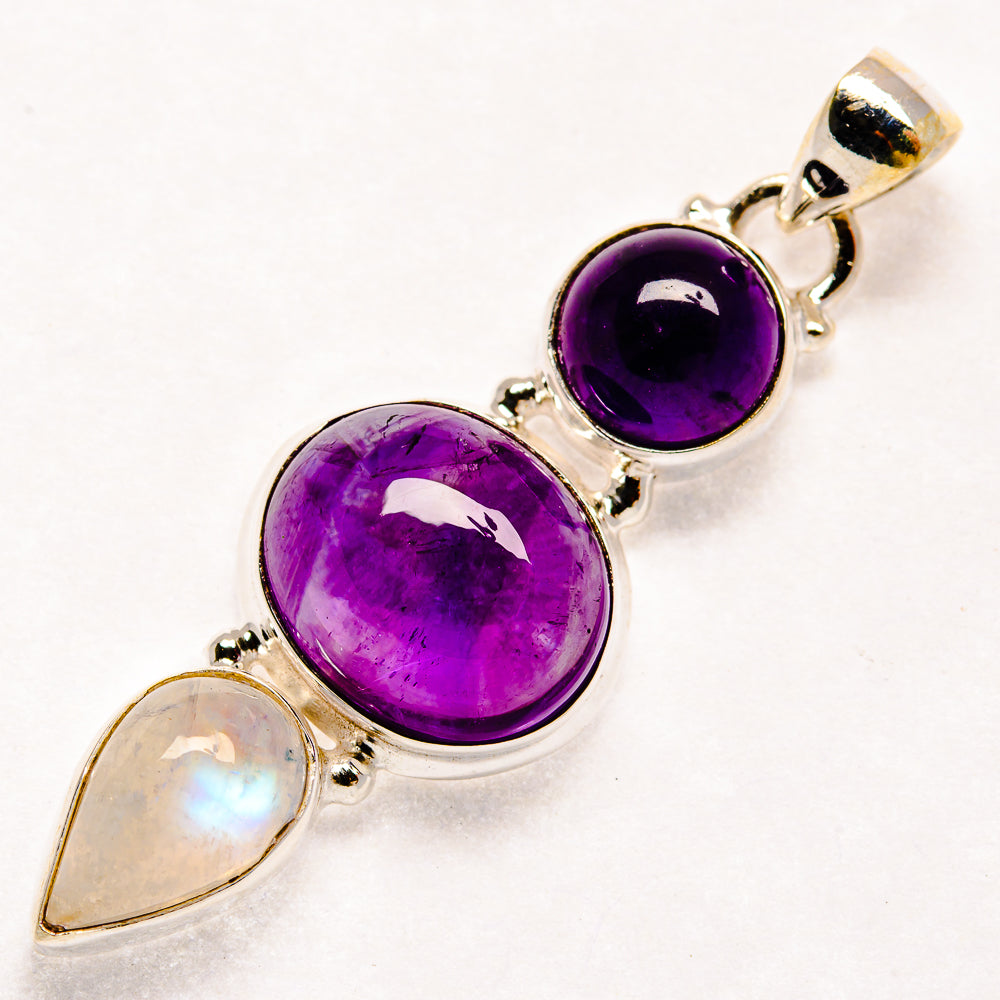 Rainbow Moonstone Pendants handcrafted by Ana Silver Co - PD21683 - Photo 2