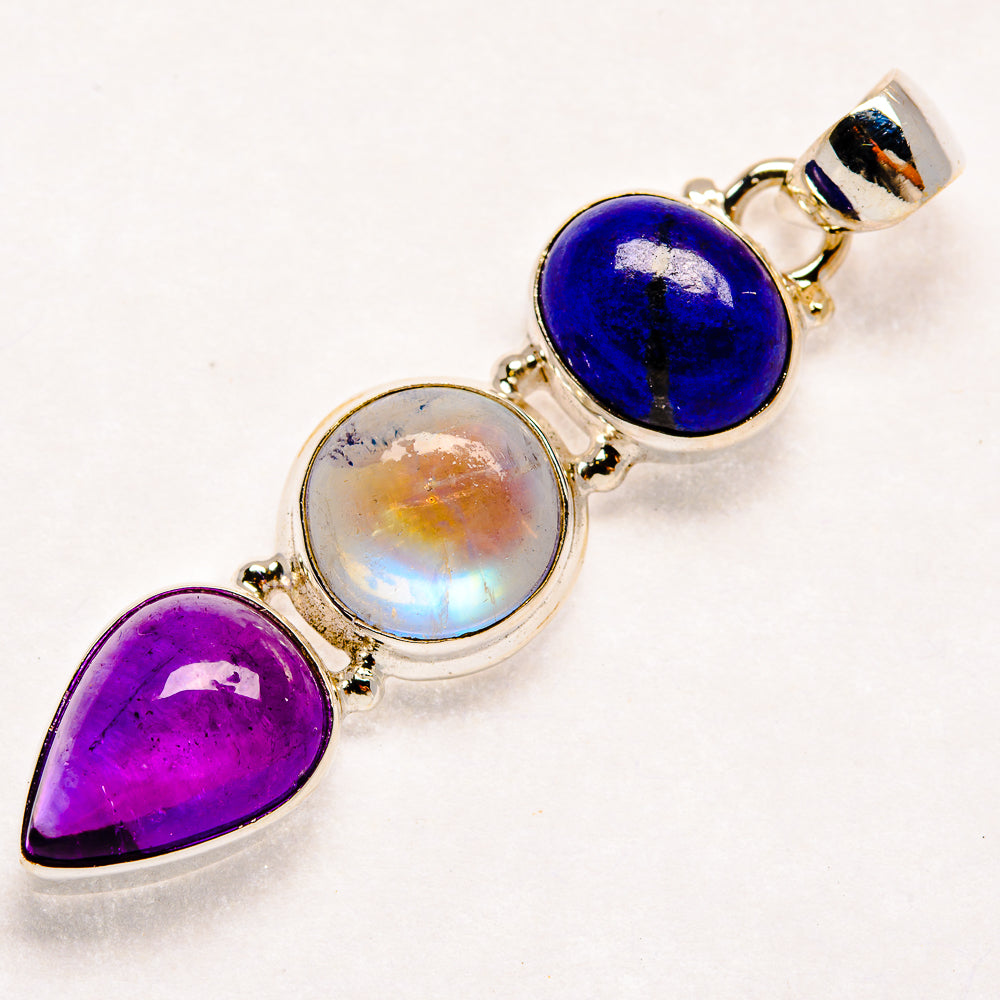 Rainbow Moonstone Pendants handcrafted by Ana Silver Co - PD21686