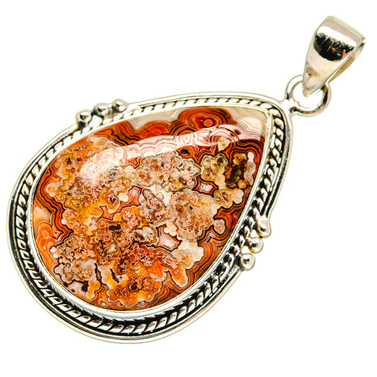 Crazy Lace Agate Pendants handcrafted by Ana Silver Co - PD21705