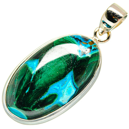 Malachite In Chrysocolla Pendants handcrafted by Ana Silver Co - PD21707