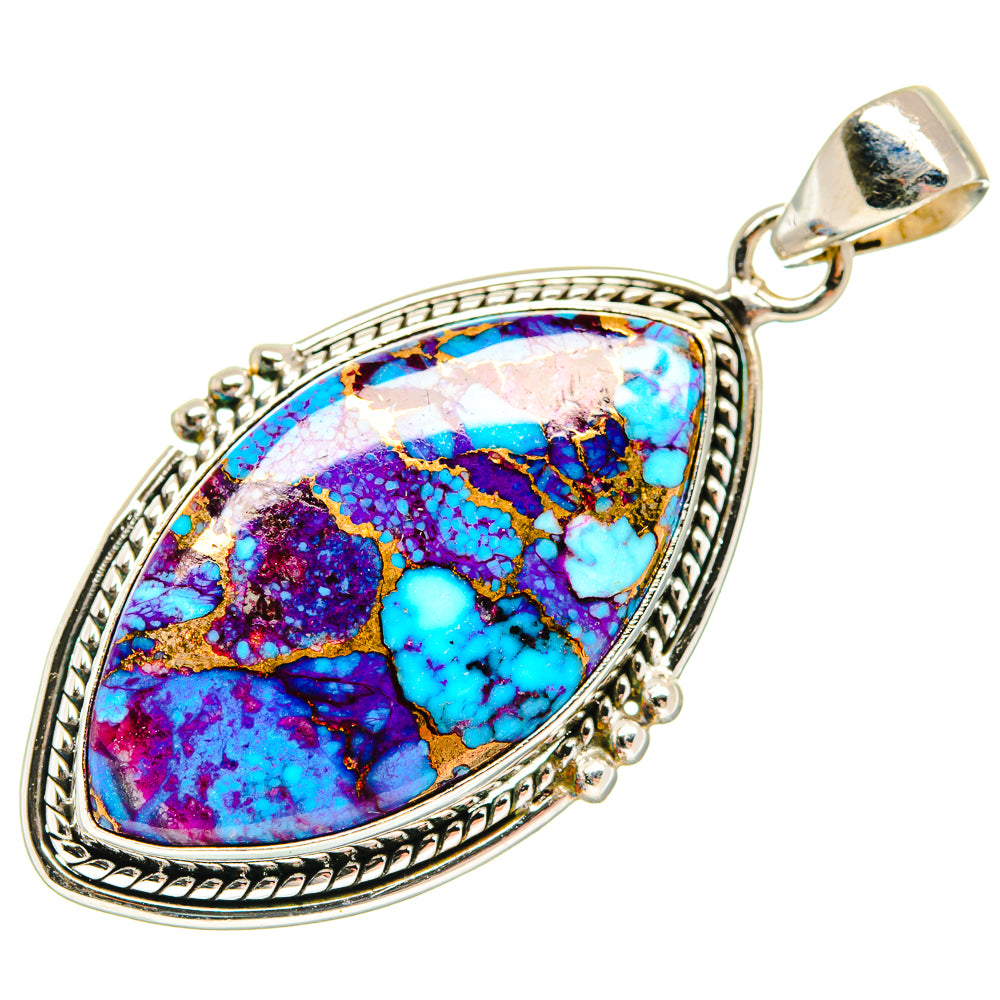 Spiny Oyster Turquoise Pendants handcrafted by Ana Silver Co - PD21710