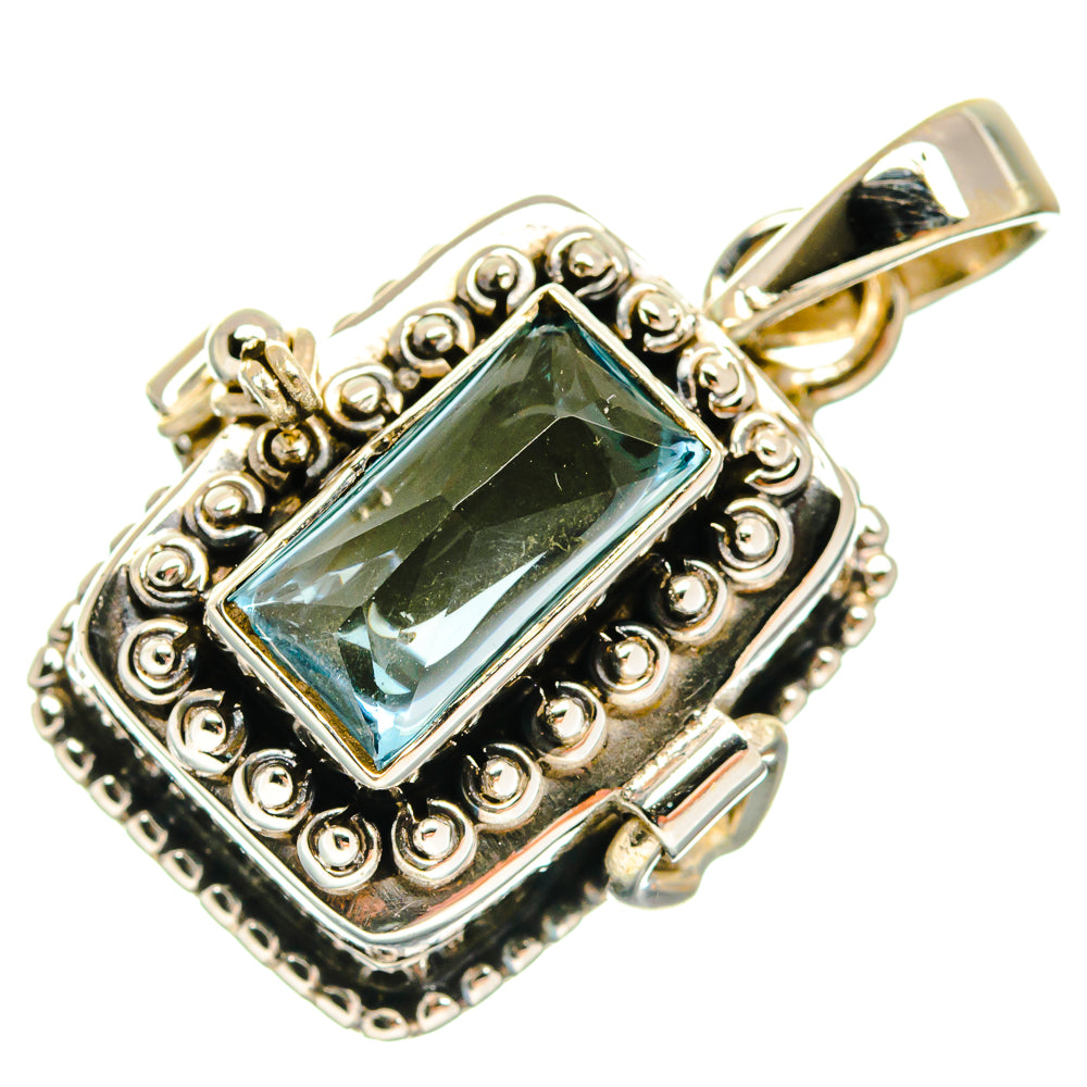 Swiss Blue Topaz Pendants handcrafted by Ana Silver Co - PD21718 - Photo 2
