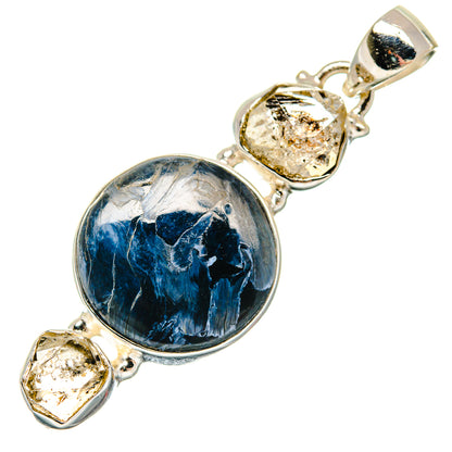 Pietersite, Herkimer Diamond Pendants handcrafted by Ana Silver Co - PD21766