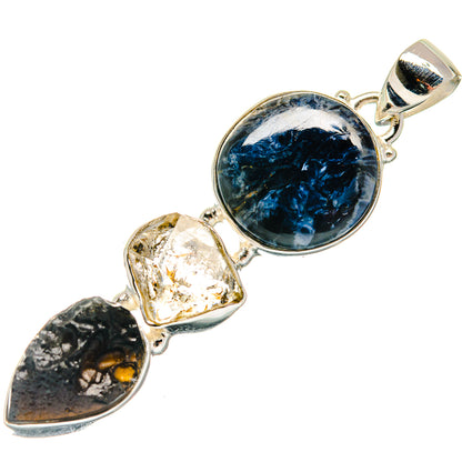 Pietersite, Tektite, Herkimer Diamond Pendants handcrafted by Ana Silver Co - PD21774