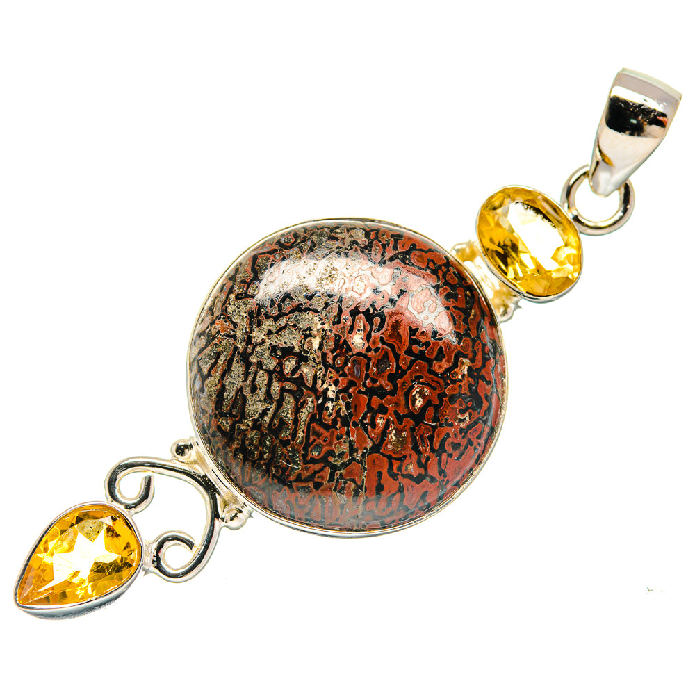 Dinosaur Bone, Citrine Pendants handcrafted by Ana Silver Co - PD21779