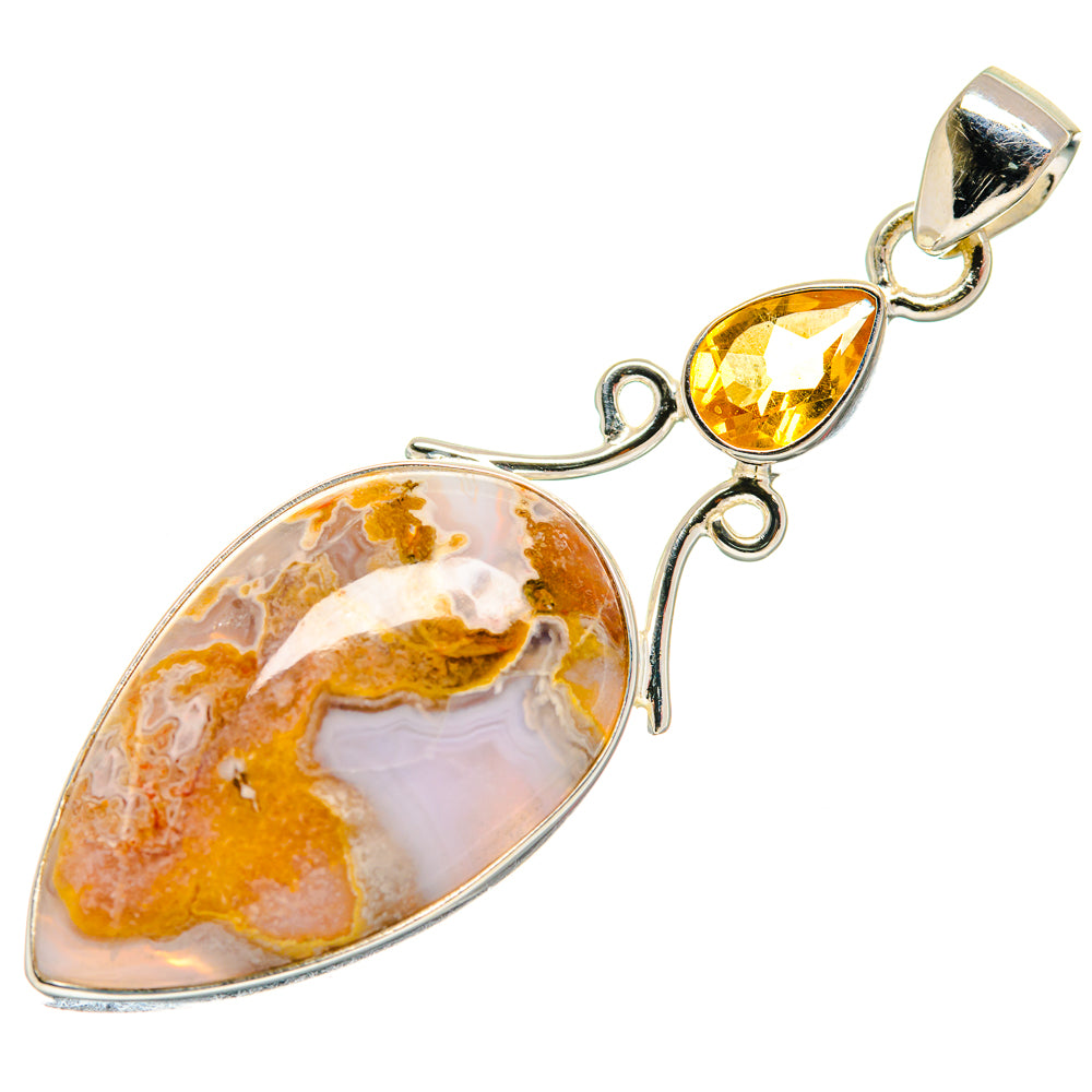 Ocean Jasper, Citrine Pendants handcrafted by Ana Silver Co - PD21790