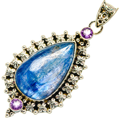 Kyanite, Amethyst Pendants handcrafted by Ana Silver Co - PD21791