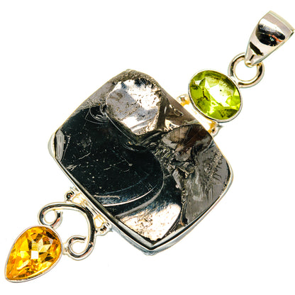 Shungite, Citrine, Peridot Pendants handcrafted by Ana Silver Co - PD21796