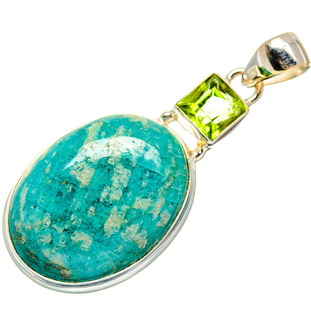 Amazonite, Peridot Pendants handcrafted by Ana Silver Co - PD21814 - Photo 2