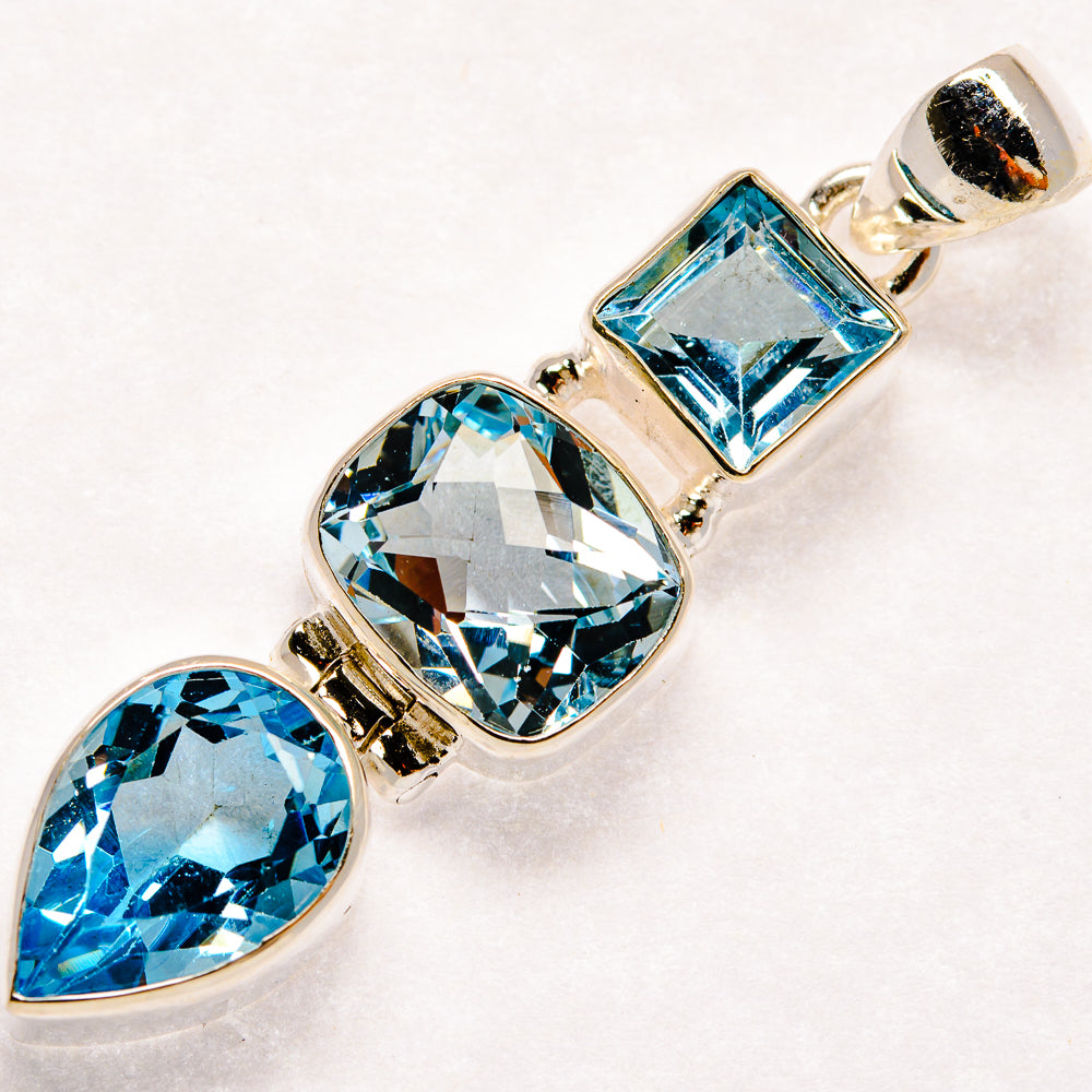 Blue Topaz Pendants handcrafted by Ana Silver Co - PD21826