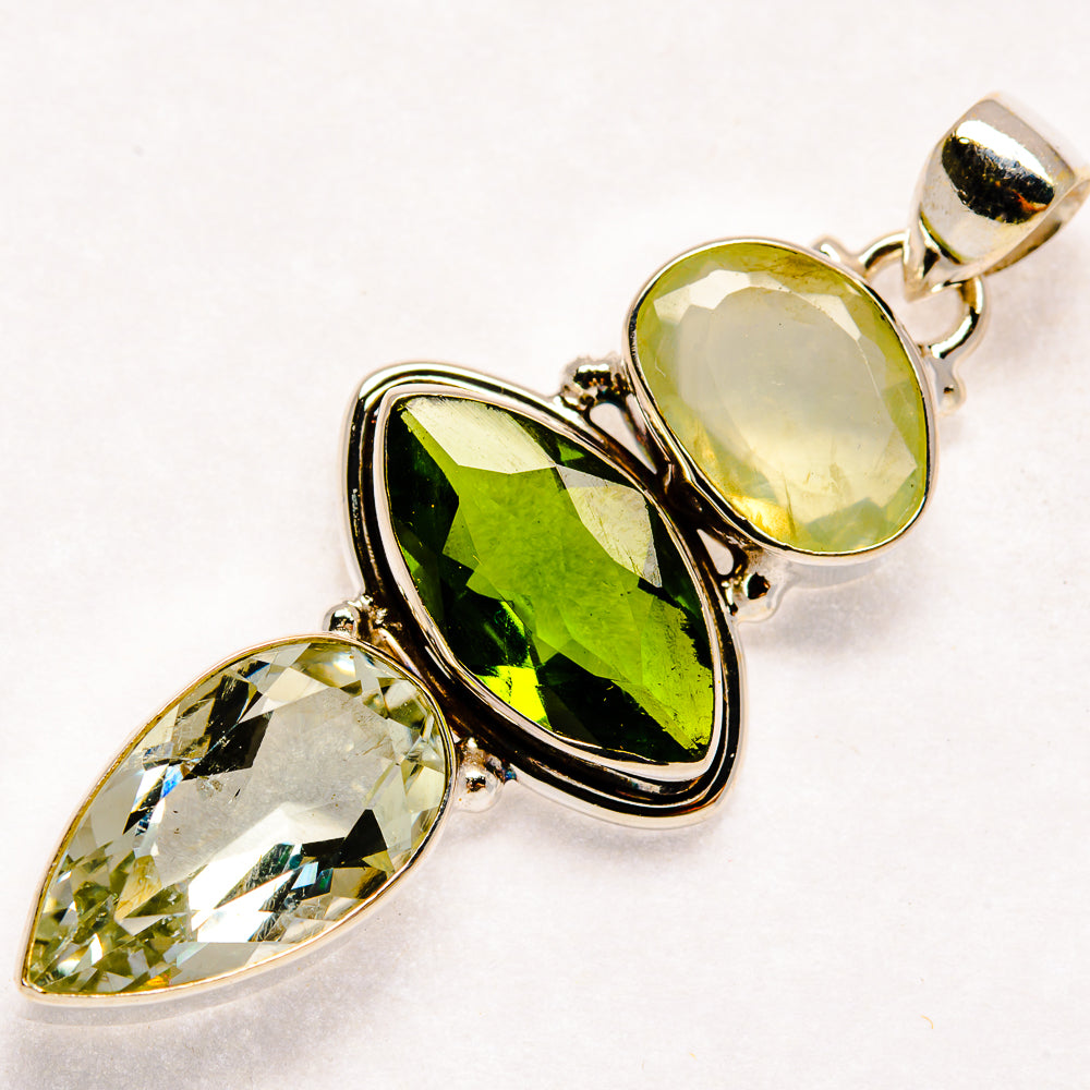 Peridot, Green Amethyst Pendants handcrafted by Ana Silver Co - PD21853