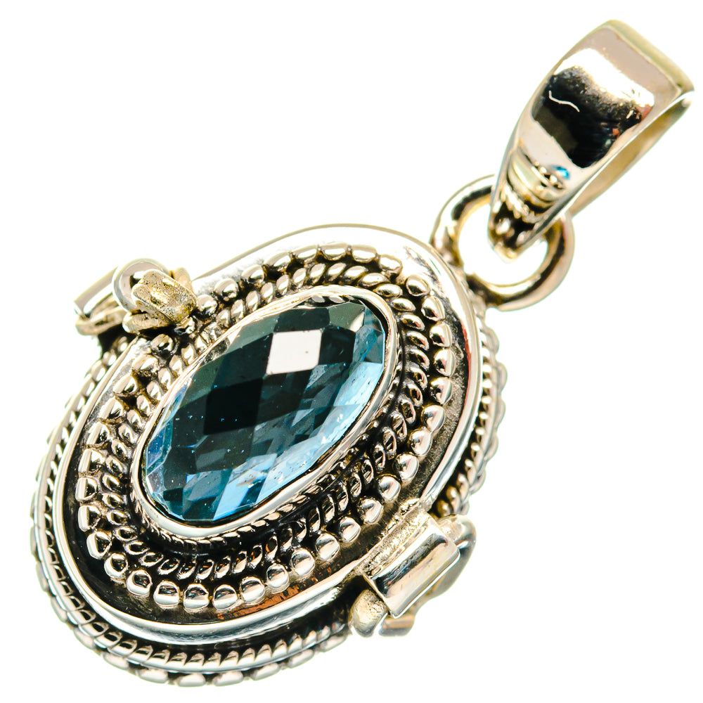 Swiss Blue Topaz Pendants handcrafted by Ana Silver Co - PD21866