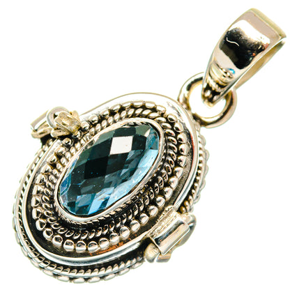 Swiss Blue Topaz Pendants handcrafted by Ana Silver Co - PD21866