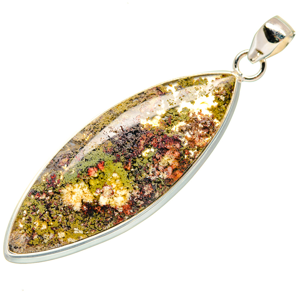 Indonesian Plume Agate Pendants handcrafted by Ana Silver Co - PD21898