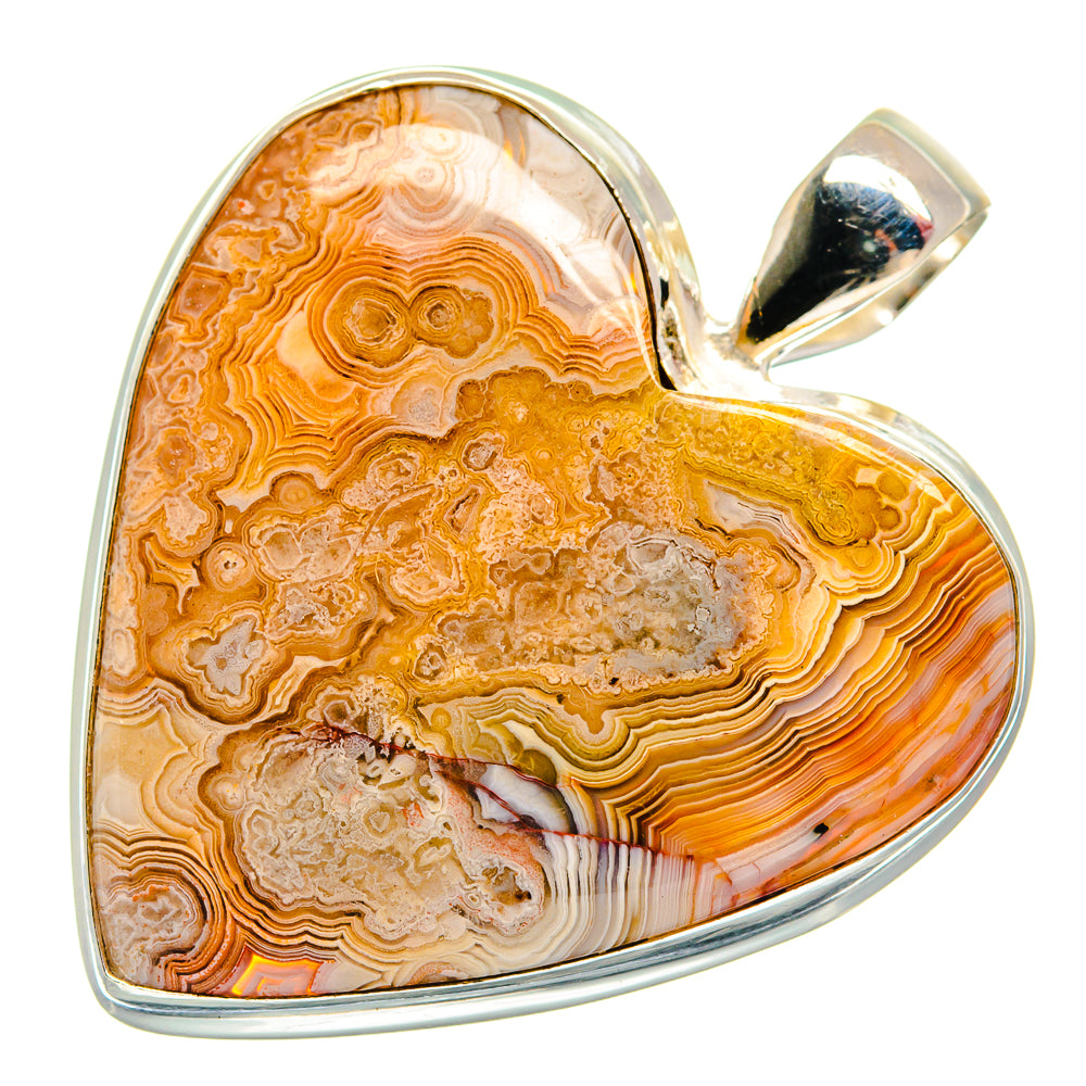 Laguna Lace Agate Pendants handcrafted by Ana Silver Co - PD21910
