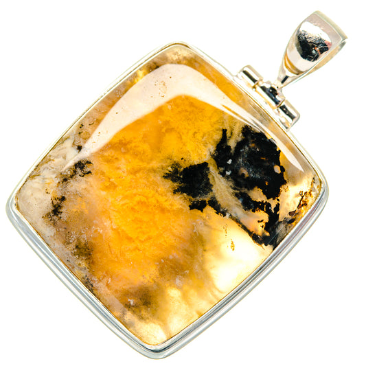 Indonesian Plume Agate Pendants handcrafted by Ana Silver Co - PD21912 - Photo 2