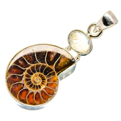 Ammonite Fossil Pendants handcrafted by Ana Silver Co - PD21914 - Photo 2