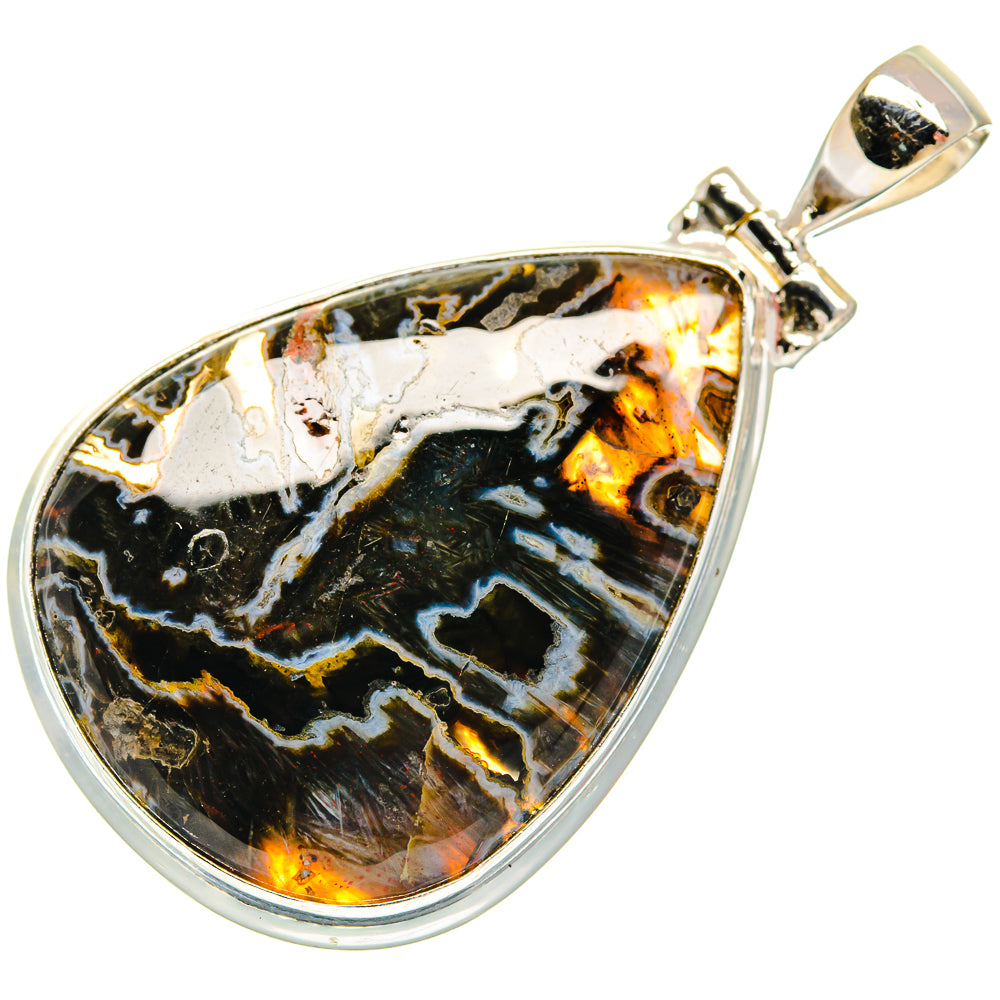 Turkish Tube Agate Pendants handcrafted by Ana Silver Co - PD21948