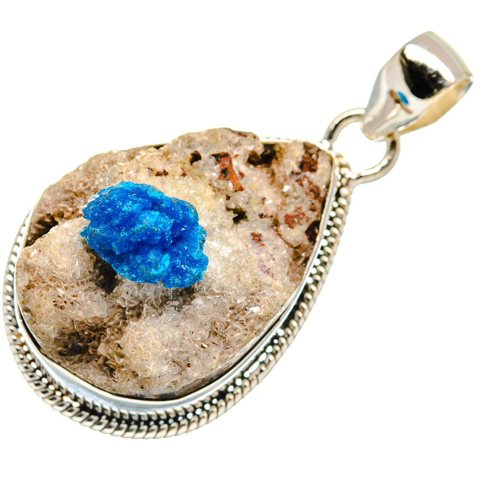 Cavansite Crystal Pendants handcrafted by Ana Silver Co - PD21960