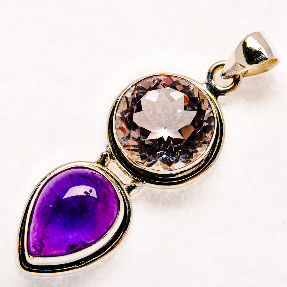 Morganite Pendants handcrafted by Ana Silver Co - PD21971