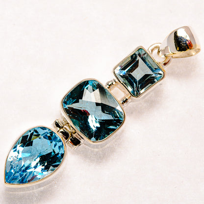 Blue Topaz Pendants handcrafted by Ana Silver Co - PD21977