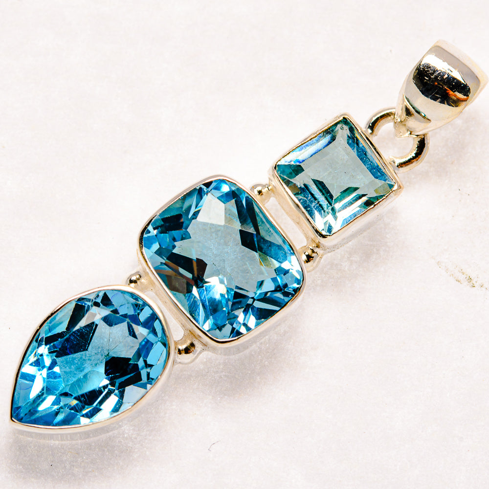Blue Topaz Pendants handcrafted by Ana Silver Co - PD21984