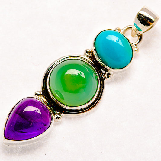 Chrysoprase Pendants handcrafted by Ana Silver Co - PD21990